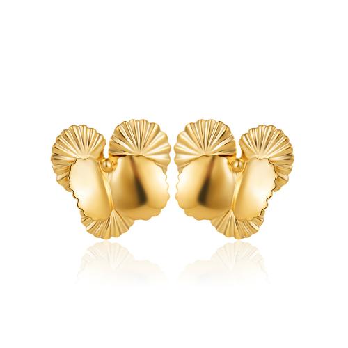 Brass Stud Earring, 18K gold plated, fashion jewelry & for woman, Sold By Pair