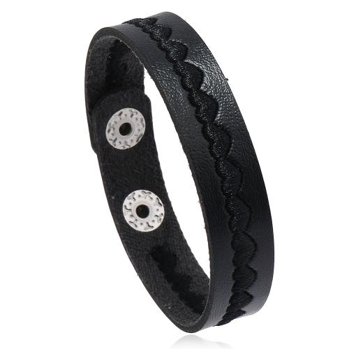 PU Leather Cord Bracelets, Embroidery, fashion jewelry & Unisex, more colors for choice, Sold By PC
