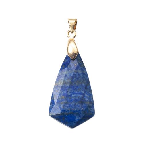 Lapislazuli Anhänger, DIY, blau, 16.50x6.36x29.60mm, verkauft von PC