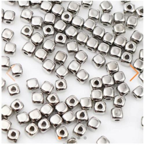 Copper Coated Plastic Beads, DIY, more colors for choice, 4x4x1.20mm, 1000PCs/Bag, Sold By Bag