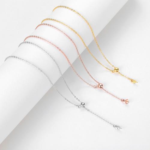 925 Sterling Silver Necklace Chain, different size for choice & oval chain & for woman, more colors for choice, Sold By PC