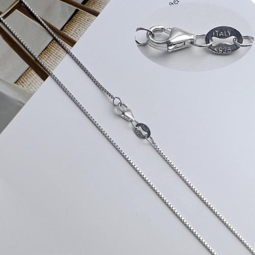 925 Sterling Silver Necklace Chain, different size for choice & box chain, more colors for choice, Sold By PC