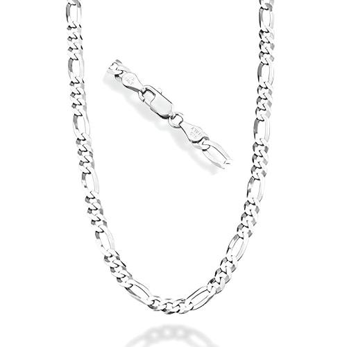 925 Sterling Silver Necklace Chain, mother and son chain & flower cut & different size for choice, silver color, Sold By PC