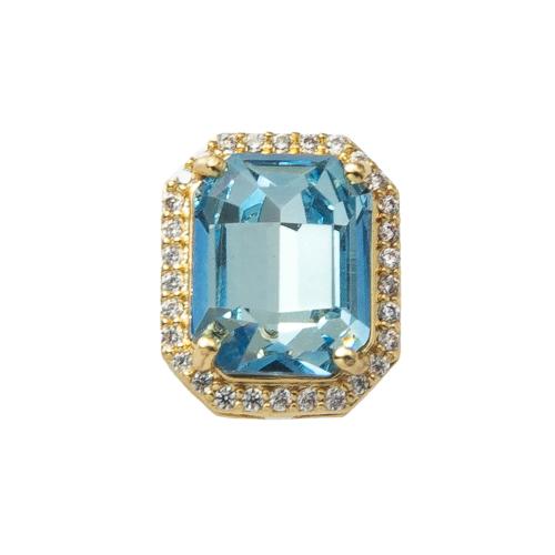 Cubic Zirconia Micro Pave Brass Beads, plated, DIY & micro pave cubic zirconia, more colors for choice, nickel, lead & cadmium free, 13x8.60x16.70mm, Sold By PC