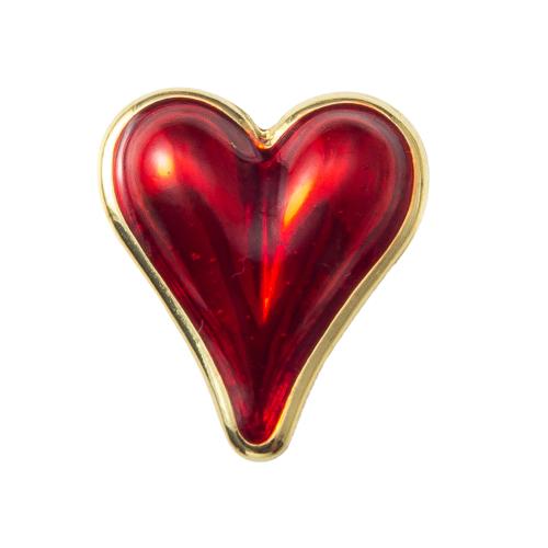 Brass Stud Earring, with Glass, plated, fashion jewelry, red, nickel, lead & cadmium free, 15x17.20x17.30mm, Sold By PC