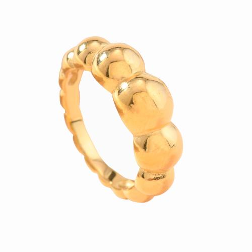 Bague en acier inoxydable, Acier inoxydable 304, Placage, bijoux de mode & styles différents pour le choix & pour femme, doré, Taille:8, Vendu par PC