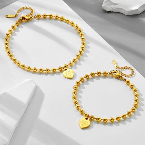 Edelstahl Schmuck Armband, 304 Edelstahl, 18K vergoldet, Modeschmuck & für Frau, Länge:ca. 16 cm, verkauft von PC