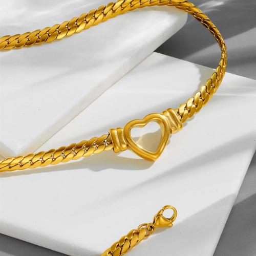 Edelstahl Schmucksets, 304 Edelstahl, plattiert, Modeschmuck & verschiedene Stile für Wahl & für Frau & hohl, goldfarben, Necklace :45cm; Bracelet :16cm., verkauft von PC
