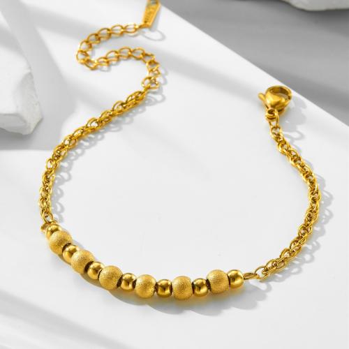 Stainless Steel Jewelry Bracelet, 304 Stainless Steel, plated, fashion jewelry & for woman, golden, Length:Approx 16 cm, Sold By PC