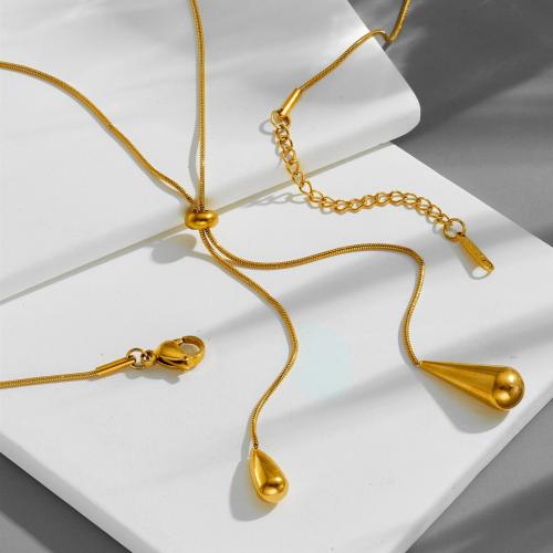 Fashion Stainless Steel Jewelry Sets, 304 Stainless Steel, plated, fashion jewelry & for woman, golden, Length:Approx 41-50 cm, Sold By PC
