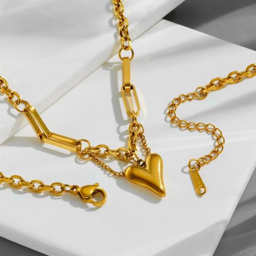 Fashion Stainless Steel Jewelry Sets, 304 Stainless Steel, 18K gold plated, fashion jewelry & different styles for choice & for woman, Necklace :40cm; Bracelet :16cm., Sold By PC