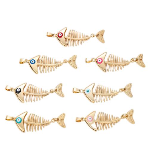 Zinklegierung Tier Anhänger, Fischgräte, goldfarben plattiert, DIY & Emaille, keine, verkauft von PC