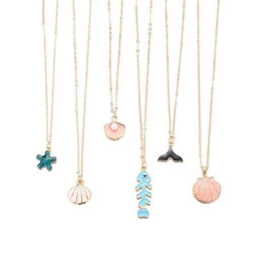 Multi Layer Necklace, Tibetan Style, with Plastic Pearl, plated, 6 pieces & fashion jewelry & for woman & enamel, Sold By PC