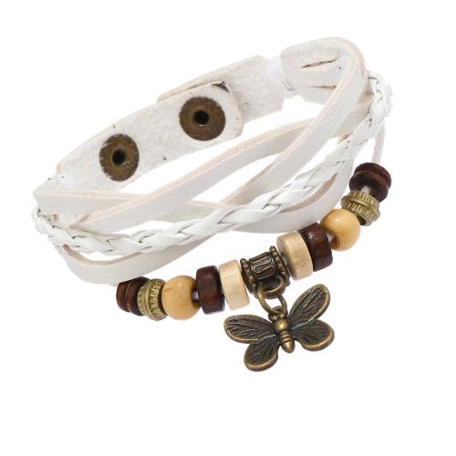 PU Leather Cord Bracelets, with Tibetan Style, handmade, fashion jewelry & Unisex, more colors for choice, Sold By PC