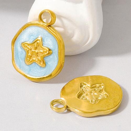 Acier inoxydable 304 Pendentif, Pentagram, DIY & émail, plus de couleurs à choisir, 10PC/sac, Vendu par sac