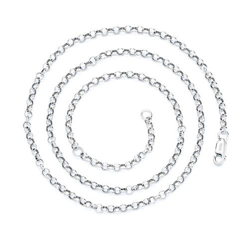 925 Sterling Silver Necklace Chain, Antique finish, different length for choice & Unisex & different size for choice, Sold By PC