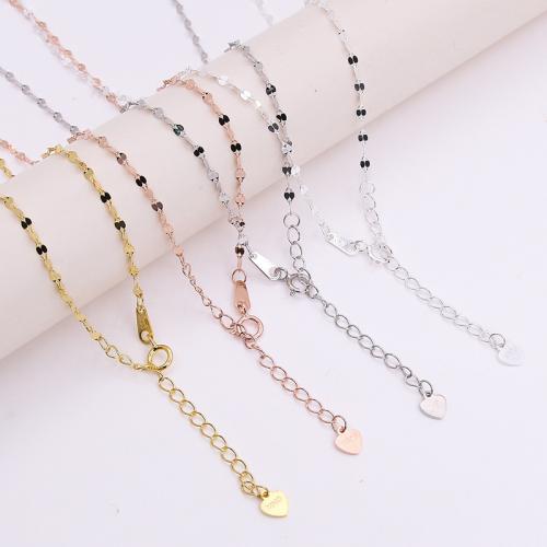 925 Sterling Silver Chains, different size for choice & for woman, more colors for choice, Sold By PC