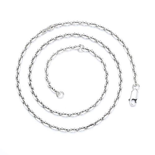 925 Sterling Silver Chains, Antique finish, cross chain & different length for choice & different size for choice, Sold By PC