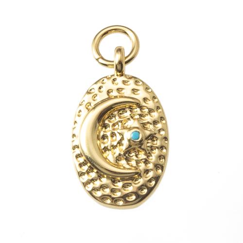Brass Jewelry Pendants, with turquoise, plated, fashion jewelry, more colors for choice, nickel, lead & cadmium free, 10x2.90x19.80mm, Sold By PC