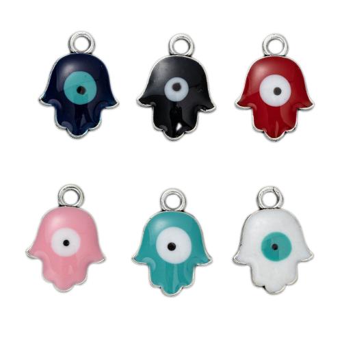 Tibetan Style Enamel Pendants, Hand, DIY, more colors for choice, 6PCs/Bag, Sold By Bag