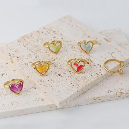 Acier inoxydable 304 Cuff Bague, avec Fleurs séchées & résine, fait à la main, bijoux de mode & modèles différents pour le choix & pour femme, plus de couleurs à choisir, 6PC/sac, Vendu par sac