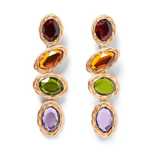 Pendientes de Aleación de Zinc, con Acrílico, Joyería & para mujer, multicolor, Vendido por Par