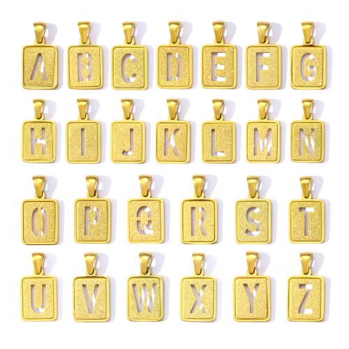 Pendentifs en acier inoxydable Lettre, Acier inoxydable 304, cadre, Placage, DIY, plus de couleurs à choisir, protéger l'environnement, sans nickel, plomb et cadmium, 3PC/sac, Vendu par sac