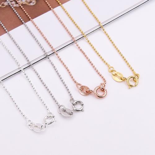925 Sterling Silver Necklace Chain, different size for choice & ball chain, more colors for choice, Sold By PC