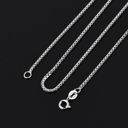 925 Sterling Silver Necklace Chain, different size for choice & box chain, more colors for choice, Sold By PC