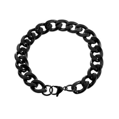 304 Stainless Steel Bracelet, plated, fashion jewelry & different styles for choice & for man, black, Length:Approx 7.9 Inch, Sold By PC