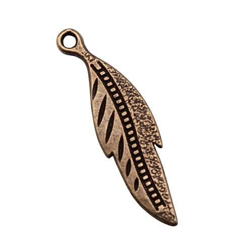Tibetan Style Leaf Pendants, Feather, plated, DIY, more colors for choice, Sold By PC