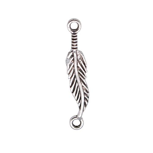 Tibetan Style Connector, Leaf, antique silver color plated, DIY, Sold By PC