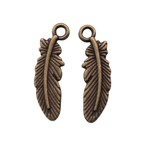 Tibetan Style Feather Pendants, plated, DIY, more colors for choice, Sold By PC