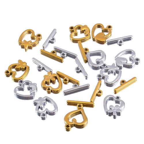 Stainless Steel Toggle Clasp, 304 Stainless Steel, plated, DIY & different styles for choice, more colors for choice, 5Sets/Bag, Sold By Bag
