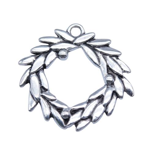 Zink-Aluminium-Anhänger, Zinklegierung, Kreisring, antik silberfarben plattiert, DIY & hohl, verkauft von PC