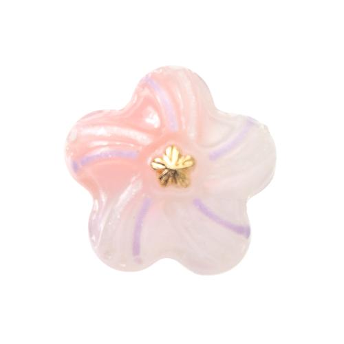Resin Jewelry Beads, with Brass, Flower, DIY, more colors for choice, 17.20x11x16.85mm, Hole:Approx 1.2mm, Sold By PC