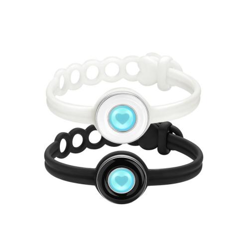 Silikon Ehepaar Armband, mit 316 Edelstahl, Bluetooth-Verbindung & einstellbar & für paar, keine, Länge:ca. 6-10 ZollInch, verkauft von Paar