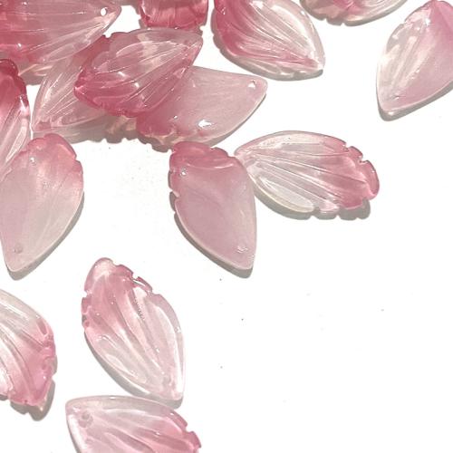 Lampwork Beads, petals, DIY, Random Color, 12x17mm, Sold By PC
