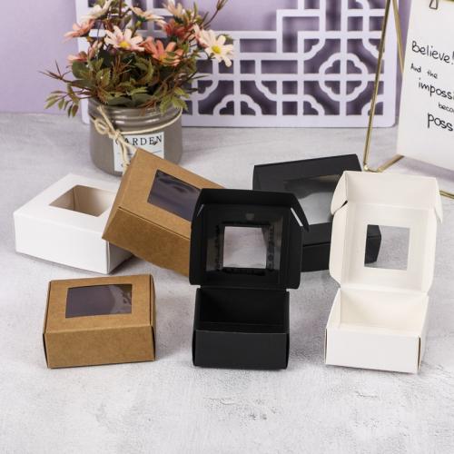 Jewelry Gift Box, Paper, Square, transparent & different size for choice, more colors for choice, Sold By PC