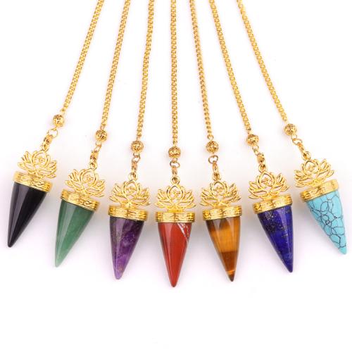 Gemstone Pendulum Pendant, fashion jewelry, more colors for choice, Sold By PC