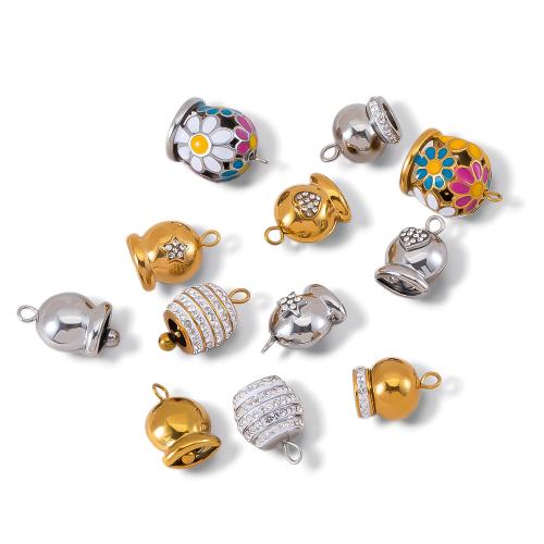 Stainless Steel Pendants, 304 Stainless Steel, plated, DIY & different styles for choice & with rhinestone, more colors for choice, 5PCs/Bag, Sold By Bag
