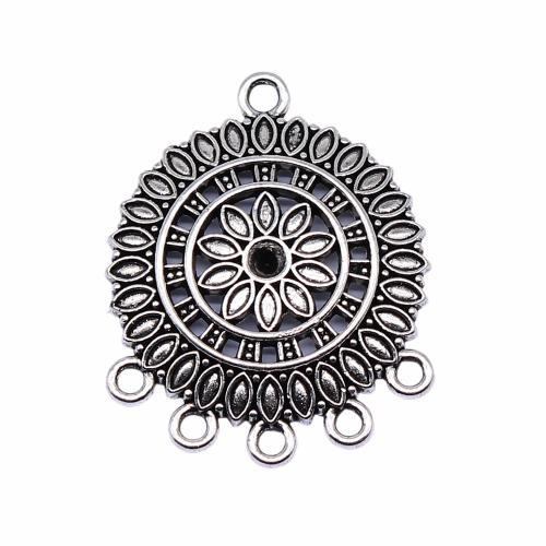 Tibetan Style Connector, antique silver color plated, DIY & hollow, Sold By PC