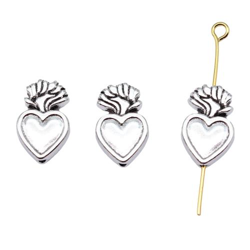Tibetan Style Heart Pendants, antique silver color plated, DIY, Sold By PC