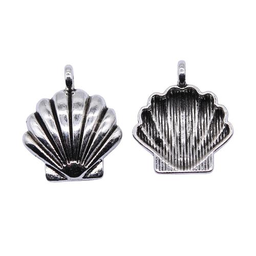 Tibetan Style Animal Pendants, Shell, antique silver color plated, DIY, Sold By PC