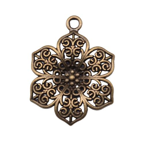 Tibetan Style Hollow Pendants, Flower, plated, DIY, more colors for choice, Sold By PC
