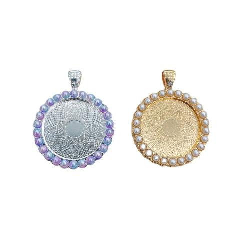 Zink-Legierung Cabochon Weissgold, Zinklegierung, mit Kunststoff Perlen, DIY, keine, verkauft von PC
