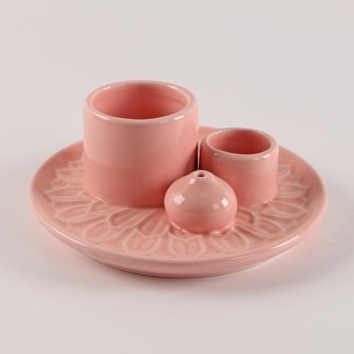 Porcelain Incense Seat, handmade, for home and office & durable, more colors for choice, Sold By Set