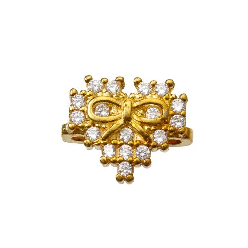 Rhinestone Brass Pendants, Heart, plated, DIY & with rhinestone & double-hole, golden, nickel, lead & cadmium free, 11.10x5x9mm, Sold By PC