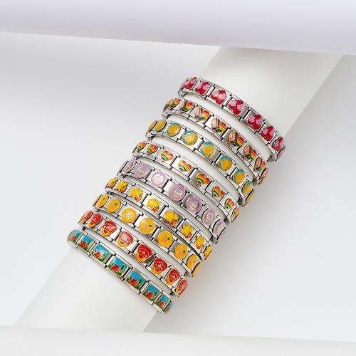 Stainless Steel Bracelet Finding, 304 Stainless Steel, DIY & different styles for choice & enamel, 10x9mm, Sold By PC