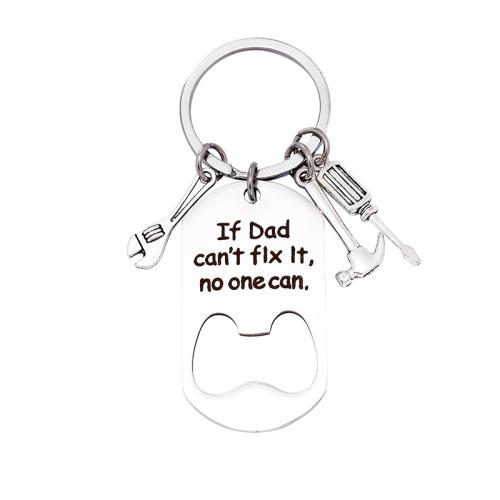 304 Stainless Steel Key Clasp, plated, multifunctional & with letter pattern & for man, more colors for choice, 80x30mm, Sold By PC